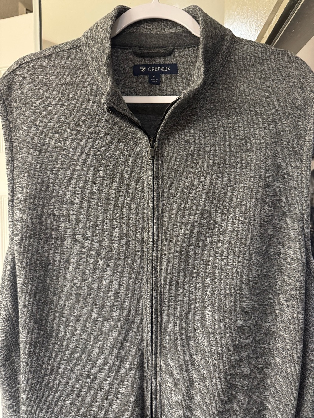 Daniel Cremieux Men's Heather Gray Full-Zip Knit Sweater